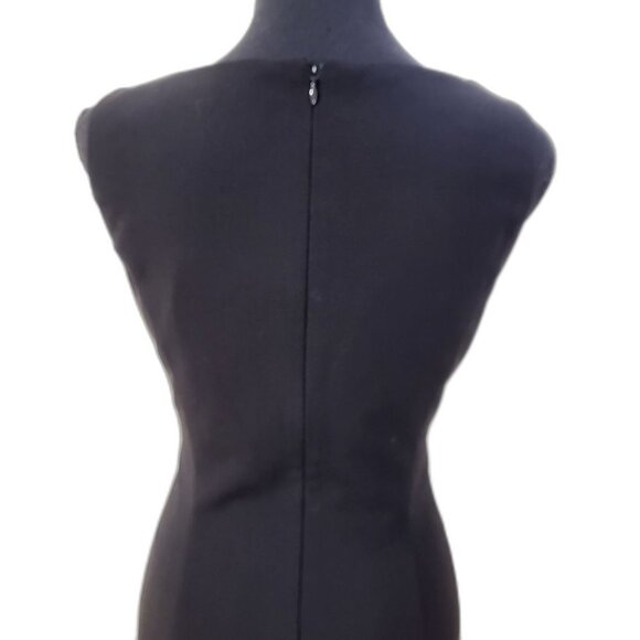 Calvin Klein Black Ruched Wrap Midi Dress - Picture 6 of 7